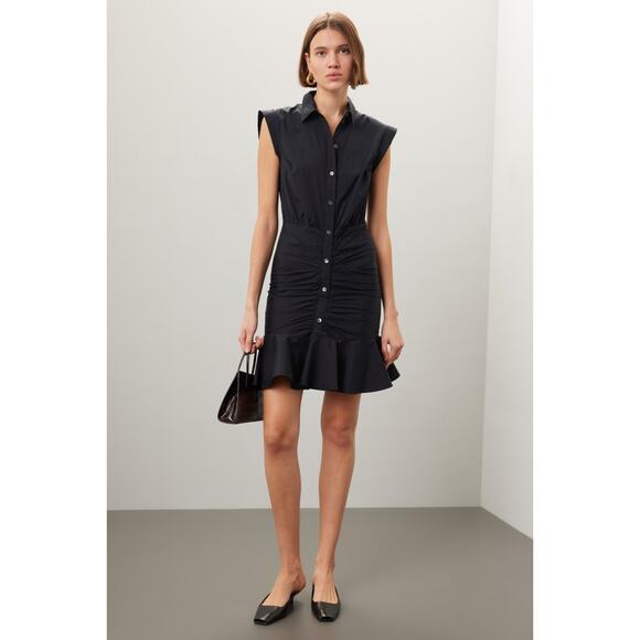 Veronica Beard Dresses & Skirts - Veronica Beard Black Ruched Shirt Dress